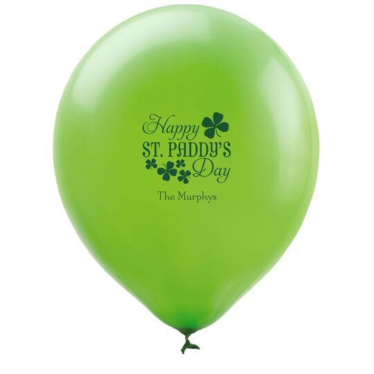 Happy St. Paddy's Day Latex Balloons